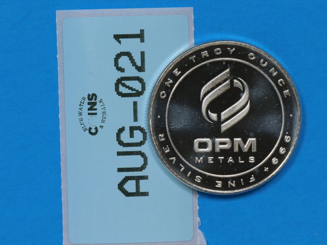 Lot 108-021 - 1oz SILVER ONE TROY OUNCE 999 + FINE SILVER OPM METALS SILVER