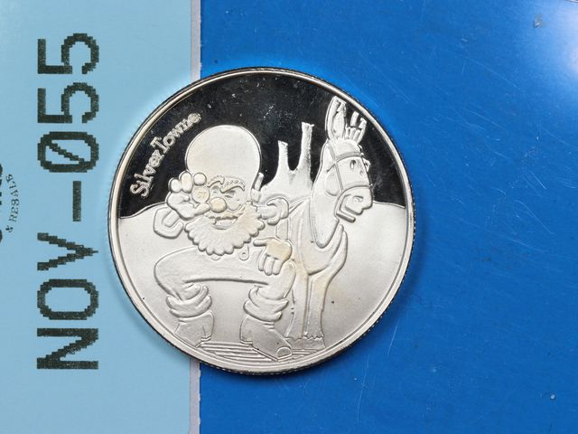 Lot 108-055 - 1oz 999 FINE SILVER SILVERTOWNE SILVER BULLION ROUND PROSPECTOR