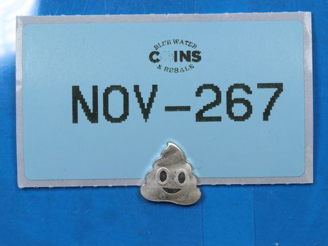 Lot 108-267 - 1 GRAM 999 SILVER POOP EMOJI BULLION BAR ROUND GIFT