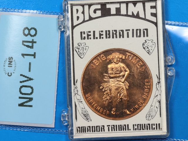 Lot 108-148 - BIG TIME CELEBRATION AMADOR TRIBAL COUNCIL TOKEN ROUND