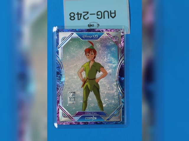 Lot 108-248 - 1 SILVER GRAIN ON PETER PAN CARD 999 FINE SILVER DISNEY
