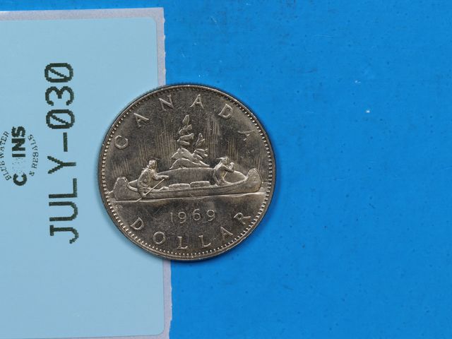 Lot 108-030 - 1969 CANADA CANOE DOLLAR WORLD COIN