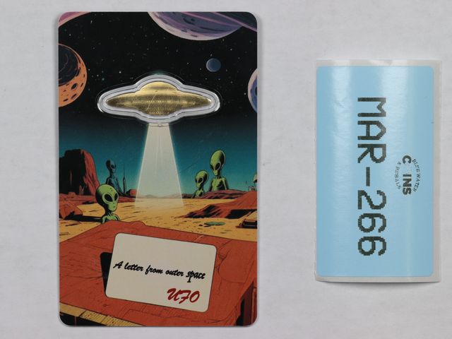 Lot 108-266 - 2026 LIBERIA 12 DOLLAR GOLD COIN UFO ALIENS 1/1000 TROY OZ GOLD
