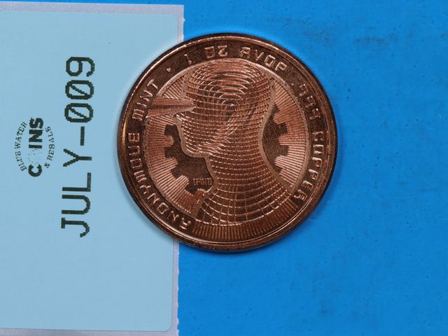 Lot 108-009 - 1oz COPPER ANONYMOUS MINT BITCOIN DESIGN ROUND