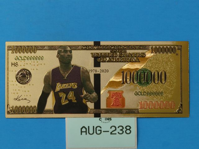 Lot 108-238 - KOBE BRYANT 1,000,000 GOLD FOIL NOTE