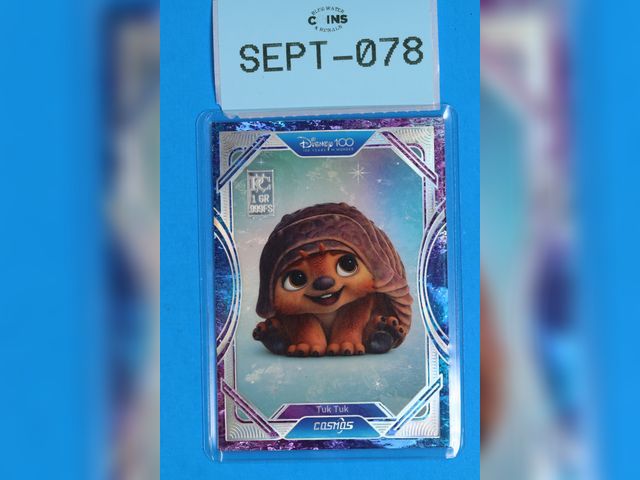 Lot 108-078 - 1 SILVER GRAIN ON TUK TUK RAYA AND THE LAST DRAGON CARD 999 FINE SILVER DISNEY