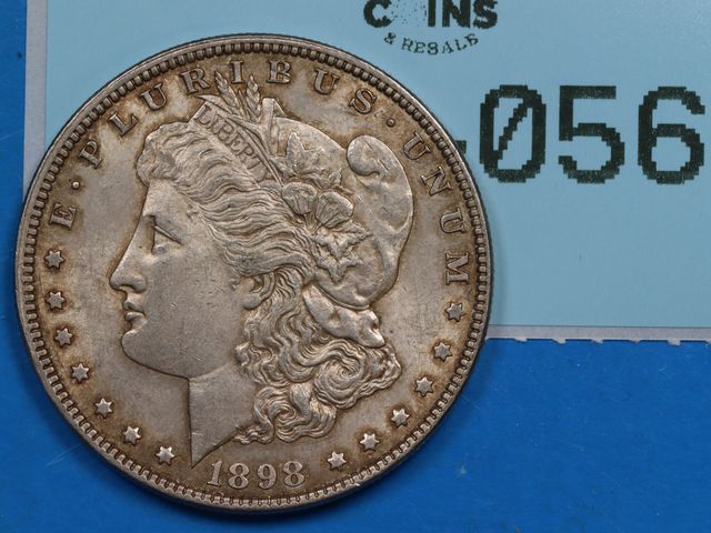 Lot 108-056 - 1898 $1 SILVER MORGAN DOLLAR EARLY U.S TYPE SILVER COIN ONE DOLLAR