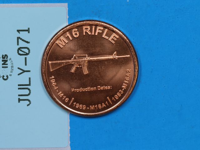 Lot 108-071 - 1oz COPPER M16 RIFLE USA EAGLE COPPER ROUND