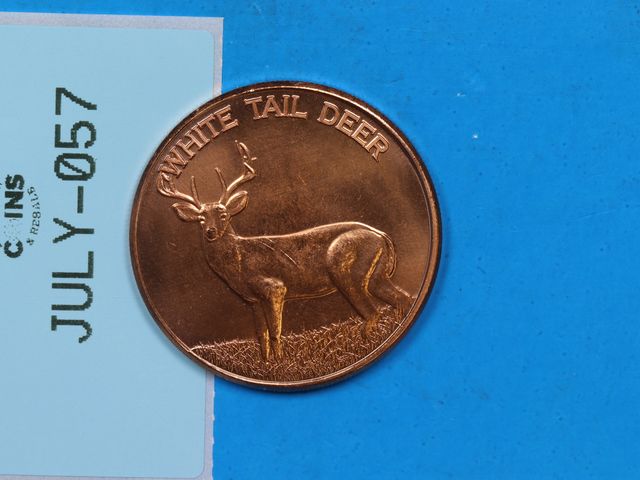Lot 108-057 - 1oz COPPER WHITE TAIL DEER USA EAGLE