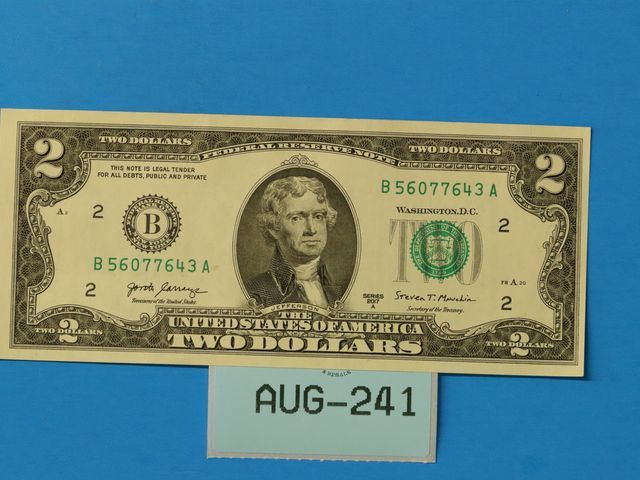 Lot 108-241 - 2017 $2 DOLLAR BILL TWO DOLLARS