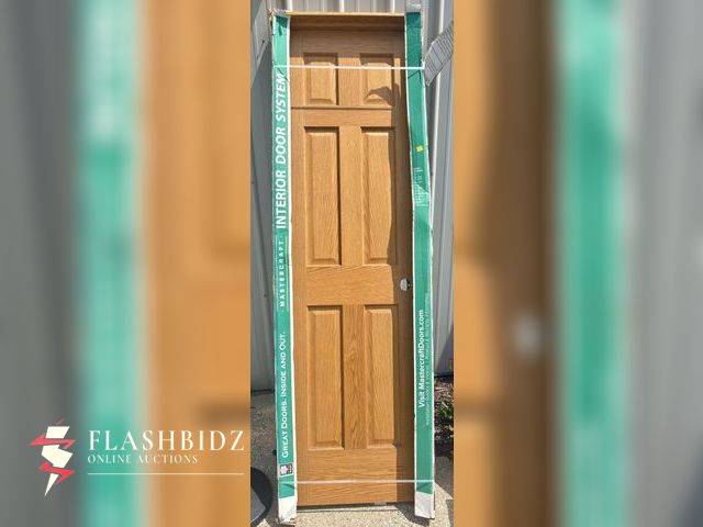 Lot 109-32 - NEW Mastercraft 26” 6-Panel Oak Interior Door – Pre-Bored