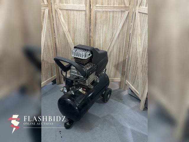 Lot 109-39 - Tool Shop 8-Gallon Portable Electric Air Compressor – Dual Gauge, Wheels, Works Great