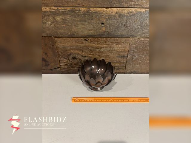 Lot 109-98 - Decorative Metal Petal Bowl – Bronze Finish