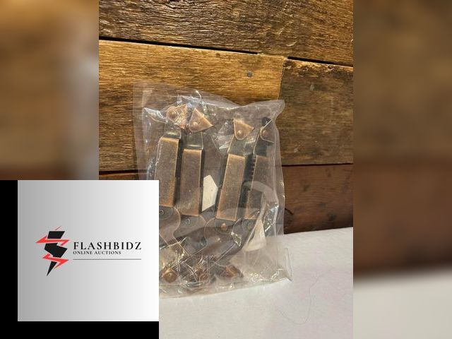 Lot 109-22-000186 - Lot of 4 Bronze Folding Lid Supports – Cabinet/Chest Hardware
