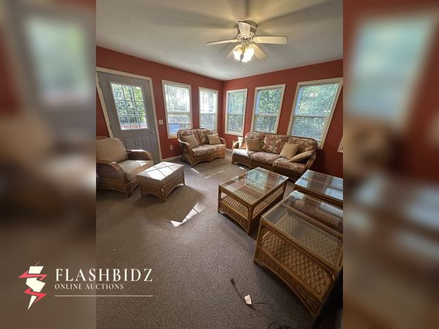 Lot 109-135 - TABLES ARE IN A SEPARATE LOTBeautiful rattan living room set featuring two cushioned loveseats and o...