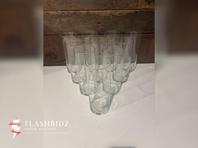 Lot 109-60 - Set of 10 Clear Glass Cylinder Vases – Tall Floral Centerpieces