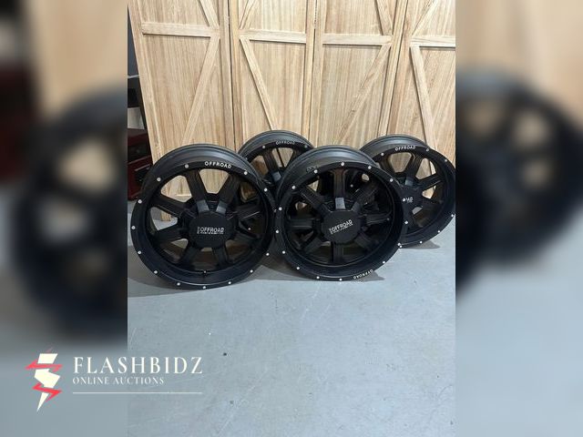 Lot 109-107 - Set of 4 Off-Road Wheels – 18x9, Universal Bolt Pattern