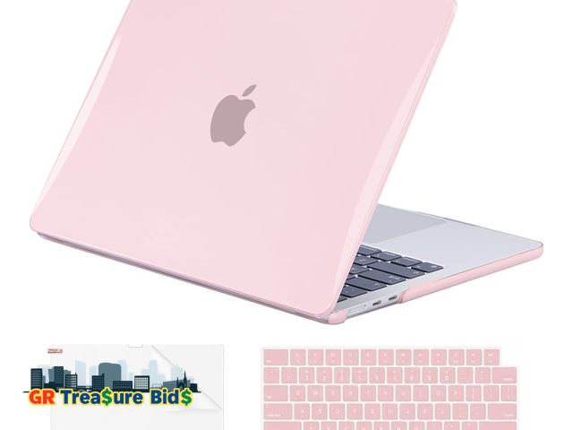 Lot 111-52442 - EooCoo Case Compatible with MacBook Air 13 inch M4 2025 2024 2023 2022 M3 M2 A3240 A3113 A2681, Pink...