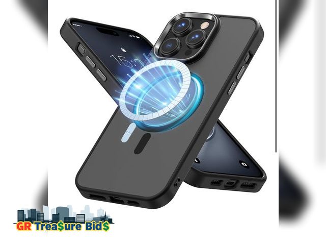 Lot 111-18165 - New zelaxy Designed for iPhone 15 Pro Max Case, Magnetic Case with Metal Buttons &amp; Lens Frame, F...