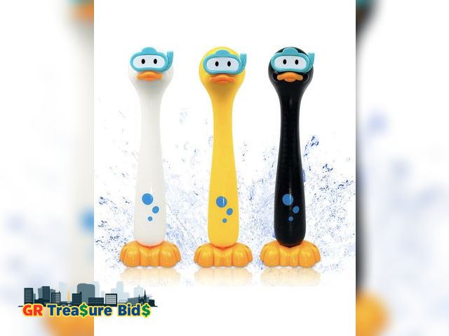 Lot 111-52409 - Duck Swimming Diving Sticks Pool Toys for Kids Ages 4-8, 3pcs Training Sinking Throwing Dive Toy for...