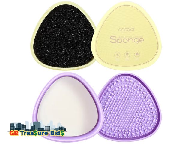 Lot 111-62762 - New Docolor Makeup Brushes Cleaner Set Solid Soap Cleanser with Color Removal Sponge, Makeup Brush C...
