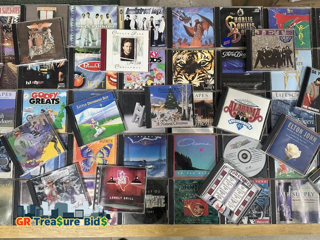 Lot 111-73036 - Lot of 45+ Music CDs – Mixed Genres Rock, Pop, Holiday, and Instrumental