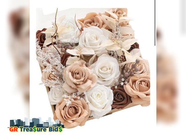 Lot 111-84627 - Ling's Moment Nude Boho Grand Artificial Flowers and Greenery Combo Box Set, Rust Sepia Fake Flower ...