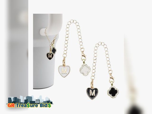 Lot 111-59336 - Assorted Jewelry null 2Pcs Letter Charm Accessories for Stanley Cup,Name ID Initial Letter for Stanl...