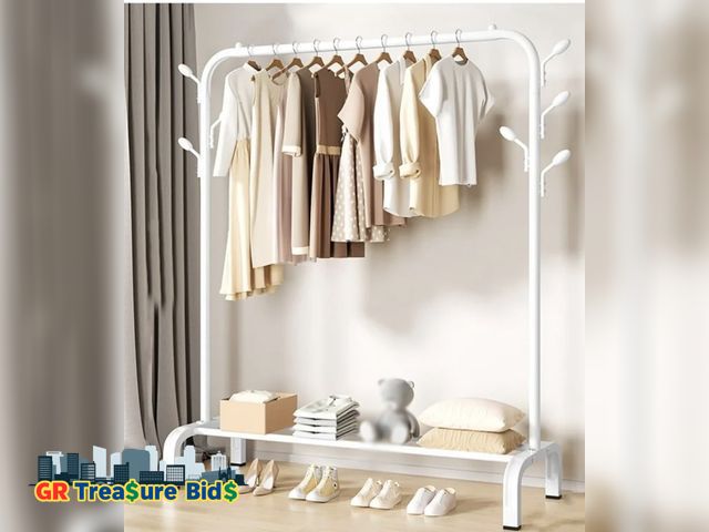 Lot 111-18640 - Homemart Clothes Rack Garment Rack with Bottom Shelf for Hanging Clothes Coats Skirts Shirts Sweater...