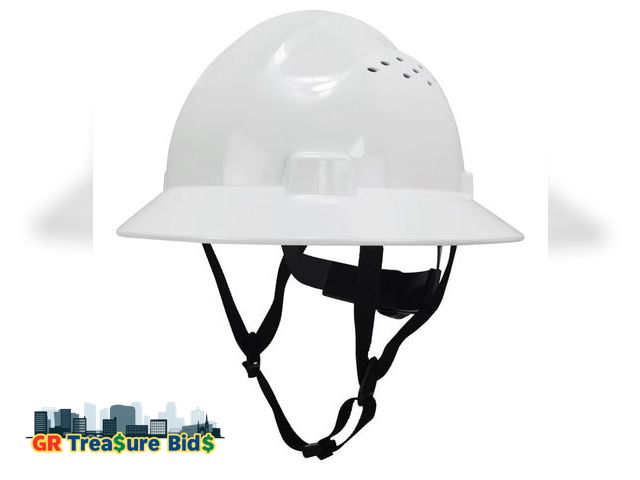 Lot 111-783673 - Land Helmets ShieldPro Full Brim Safety Helmet - Type I Class C &amp; E Full Brim Hard Hat - 4 Point...