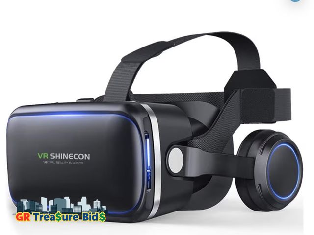 Lot 111-9377 - New VR Headset with Remote Controller,HD 3D VR Glasses Virtual Reality Headset for VR Games &amp; 3D...