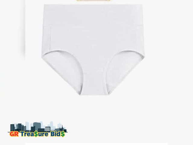Lot 111-22857 - Beige XL/XXL LILBETTER Women's Soft Underwear Briefs High Waisted Full Coverage Ladies Panties