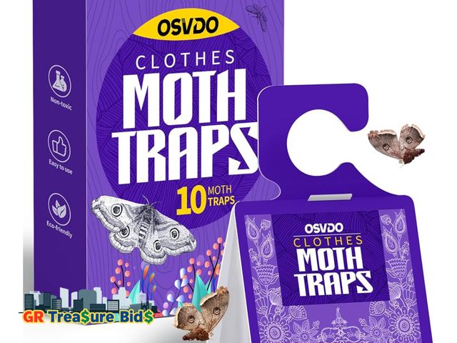 Lot 111-80986 - Pheromones Clothes Moth Traps, 10 Pack Clothing Moth Trap with Lure for Closets &amp; Wardrobes, Car...