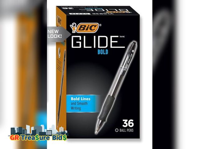 Lot 111-78523 - BIC VLGB361BK Velocity Retractable Ball Pen, Black Ink, 1.6 mm, 36/Pack