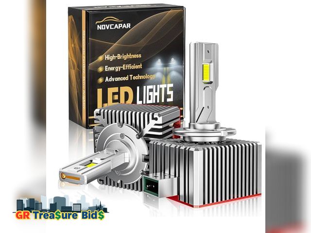 Lot 111-39333 - New D3S D3R LED Bulbs, 24000LM +600% Brightness, 6500K Cool White, High &amp; Low Beam, Plug &amp; P...