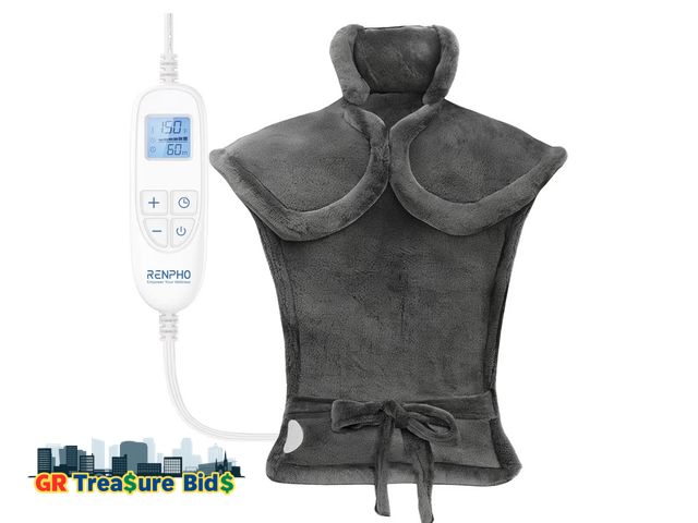 Lot 111-72626 - New RENPHO Electric Heating Pad for Back, Electric Heat pad for Neck and Shoulders, FSA Eligible &am...