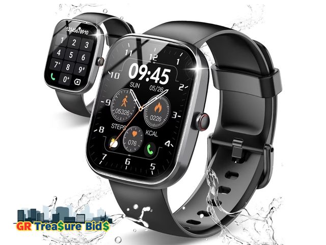 Lot 111-77556 - New Smart Watch for Men Women(Answer/Make Call), 1.91" HD Screen Smartwatch Heart Rate/Sleep/Steps M...
