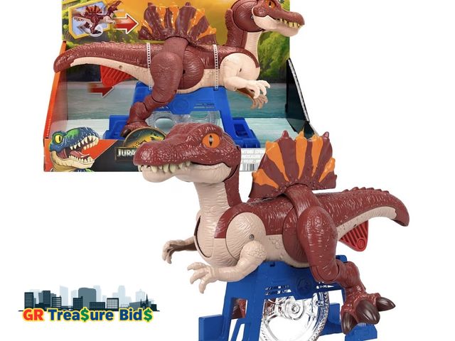 Lot 111-42790 - New Fisher-Price Imaginext Jurassic World Rebirth Dinosaur Toy, Sprinting Spinosaurus Figure with Lu...