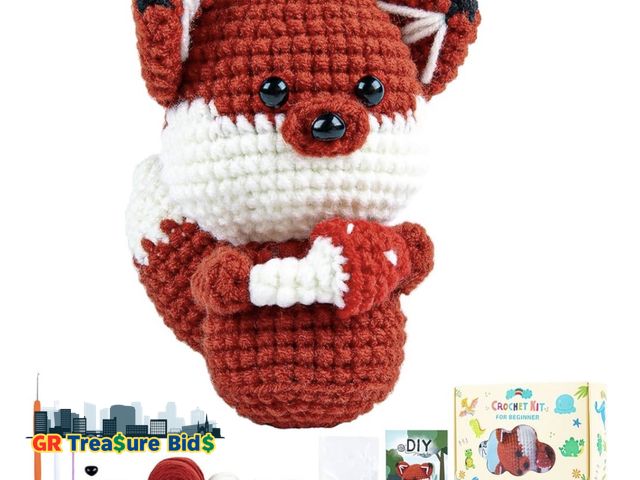 Lot 111-08477 - New HTVRONT Beginner Crochet Kit - Complete with Step by Step Video Tutorials, Amigurumi Crochet Kit...