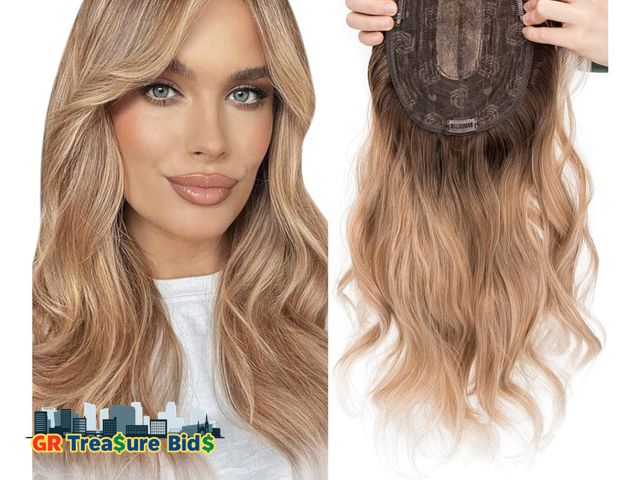 Lot 111-19041 - New S-noilite Hair Toppers with Bangs for Women with Thinning Hair Synthetic Clip in Toppers Wigs Ha...
