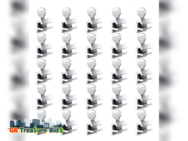 Lot 111-94324 - Boao 50 Sets Sliding Window Locks Aluminum Metal Window Security Safety Locks with Keys Silver Adjus...