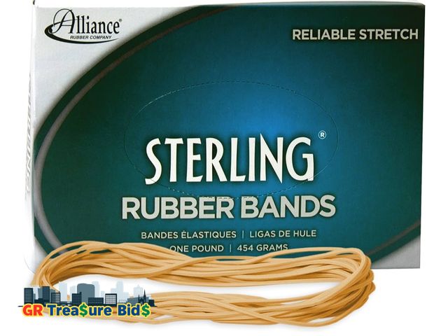 Lot 111-83176 - Alliance Sterling Rubber Band Size No.117A (7 x 1/16-Inch), 1 Pound Box (Approximately 500 Bands Per...