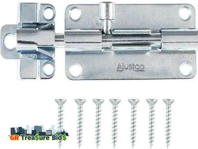 Lot 111-82627 - Lot of (8) Ajustlock 2in and 4in Zinc-Plated Steel Barrel Bolt Lock