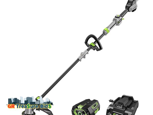 Lot 111-93683 - EGO POWER+ String Trimmer, Battery Powered, 16" Trimmer for Weeds and Grass with POWERLOAD, LINE IQ,...
