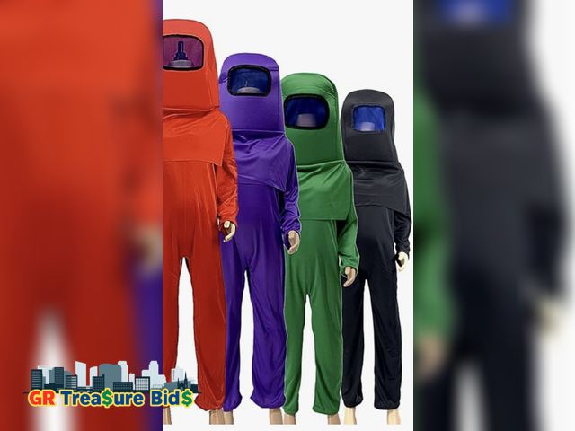 Lot 111-29691 - New Green XL Astronaut Costume Jumpsuits for Boys Kids Anime Cosplay Christmas Costumes Carnival Par...