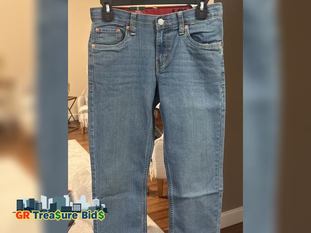 Lot 111-50243 - New Levis 511 Slim fit jean hip to ankle adjustable waistband size 14 REG