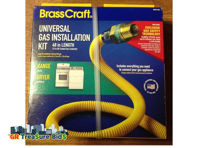Lot 111-46352 - Brasscraft Psc1106 K5 Safety Plus Gas Installation Kit for Dryer and Range