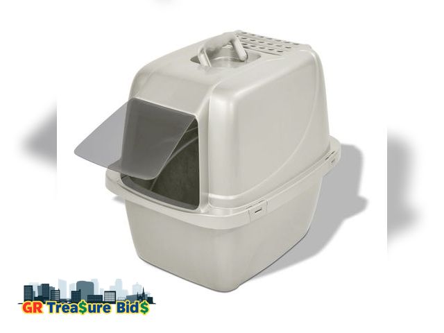 Lot 111-11768 - Van Ness Pets Odor Control Large Enclosed Cat Litter Box, Hooded, Pearl, CP6