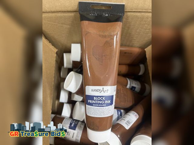 Lot 111-39628 - Lot of 24 Handy Art 308-040 Water Soluble Block Printing Ink Tube, Brown, 5-Ounce