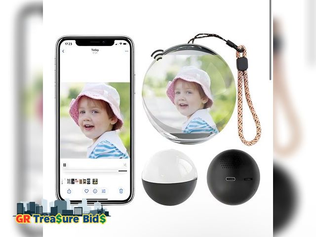 Lot 111-9086 - New $50 Memory Lamp Ball – 2.76" Wi-Fi Crystal Video Sphere, App Upload for Videos &amp; Photos, USB...